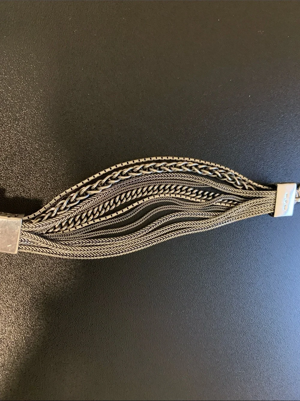 Silpada B1702 Talk of the Town .925 Silver Multi-Strand Braided Bracelet